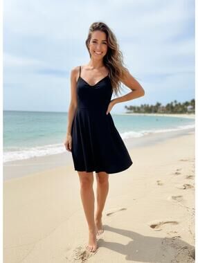wild fable ruffle tiered black mini dress Women's Ruffle Tie Back Mini A-Line Dress